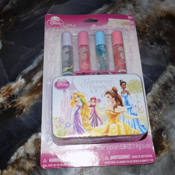 Disney Princess Shimmering Beauty Lip Gloss Set .06 oz each NEW - Picture 2 of 3